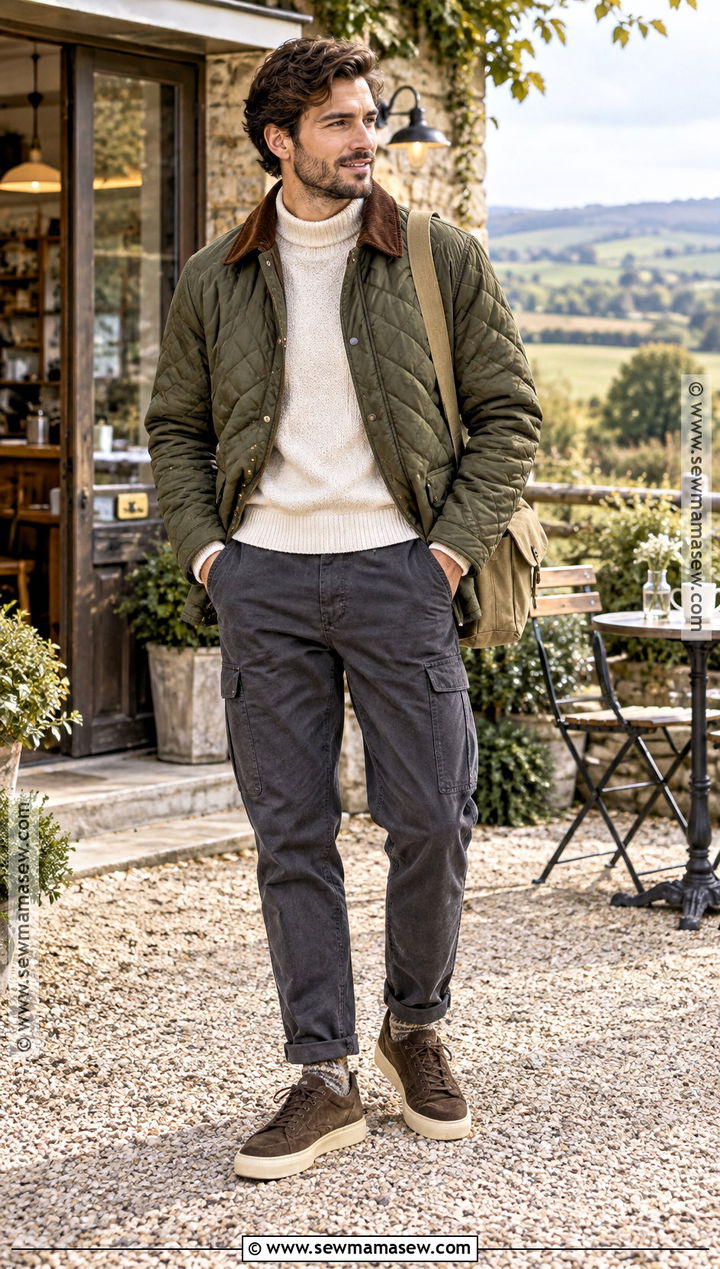 Mens Fall Quilted Jacket Outfit - 20 fall clothes for men