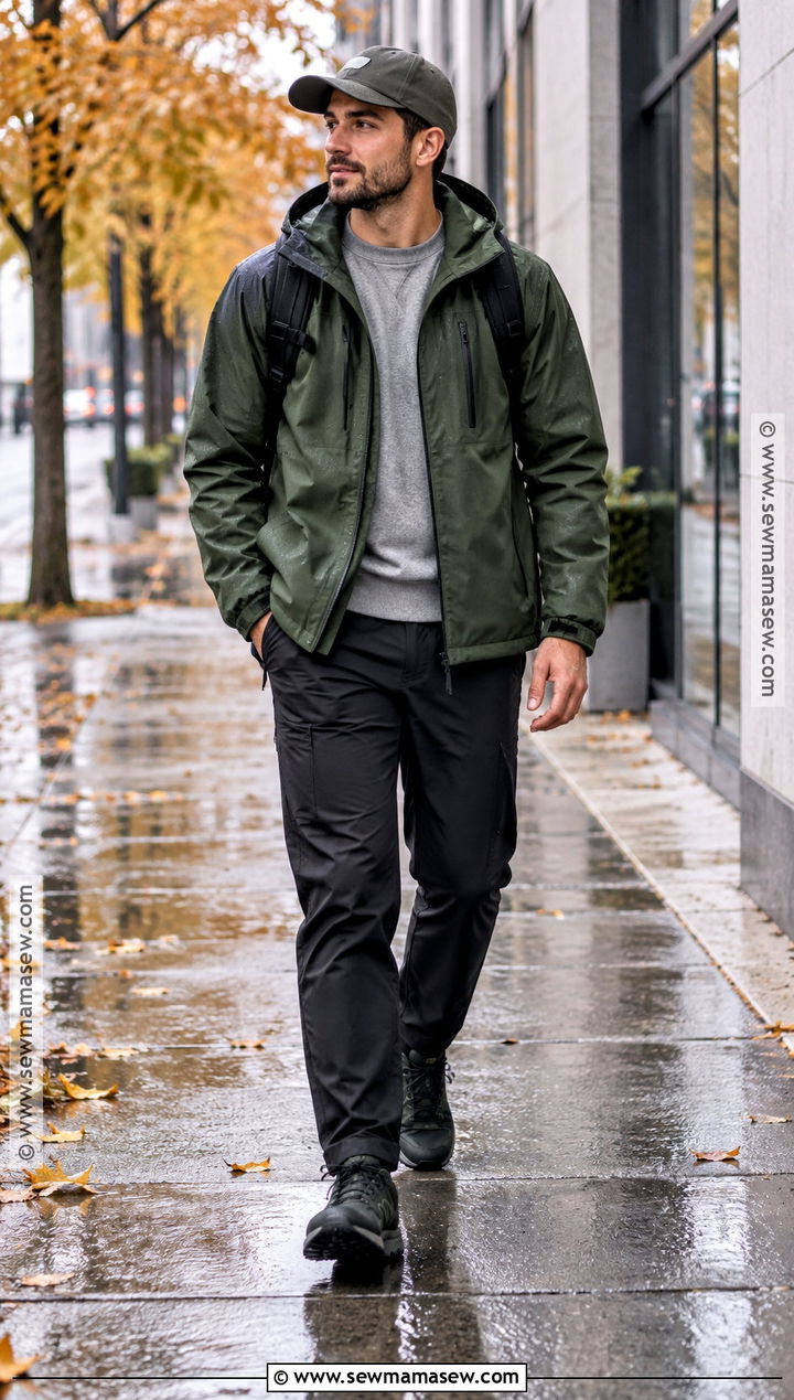 Mens Fall Rain Jacket Outfit - 15 Guy Fit Inspo Fall Ideas