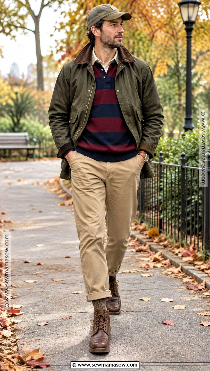 Mens Fall Rugby Shirt Outfit - 15 Male Fashion Fall Ideas 2026