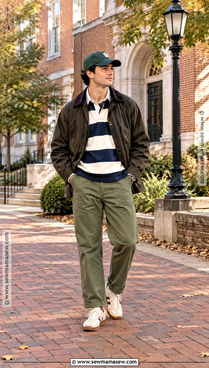 Mens Fall Rugby Shirt Outfit - 15 guys clothing styles fall