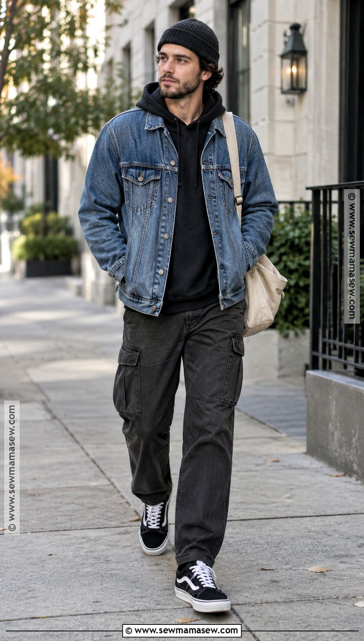 Mens Fall Street Style With A Denim Jacket - 20 mens fall outfits street style