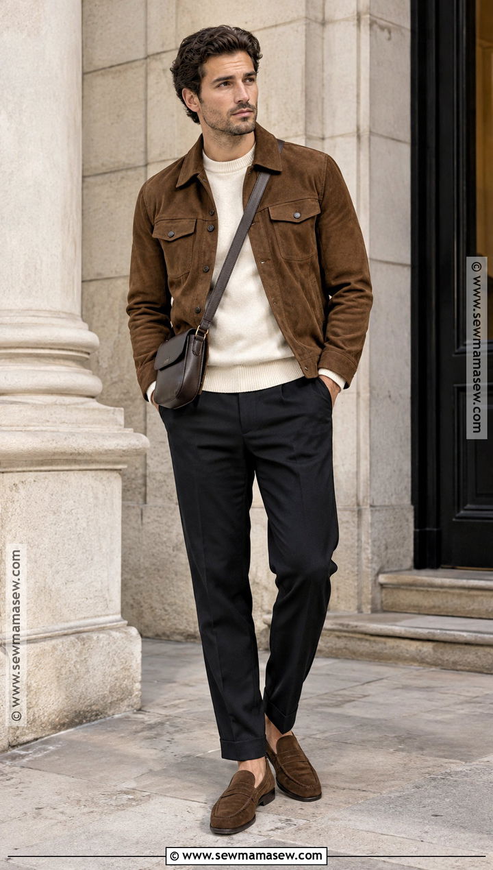 Mens Fall Street Style With A Suede Jacket - 20 mens fall outfits street style