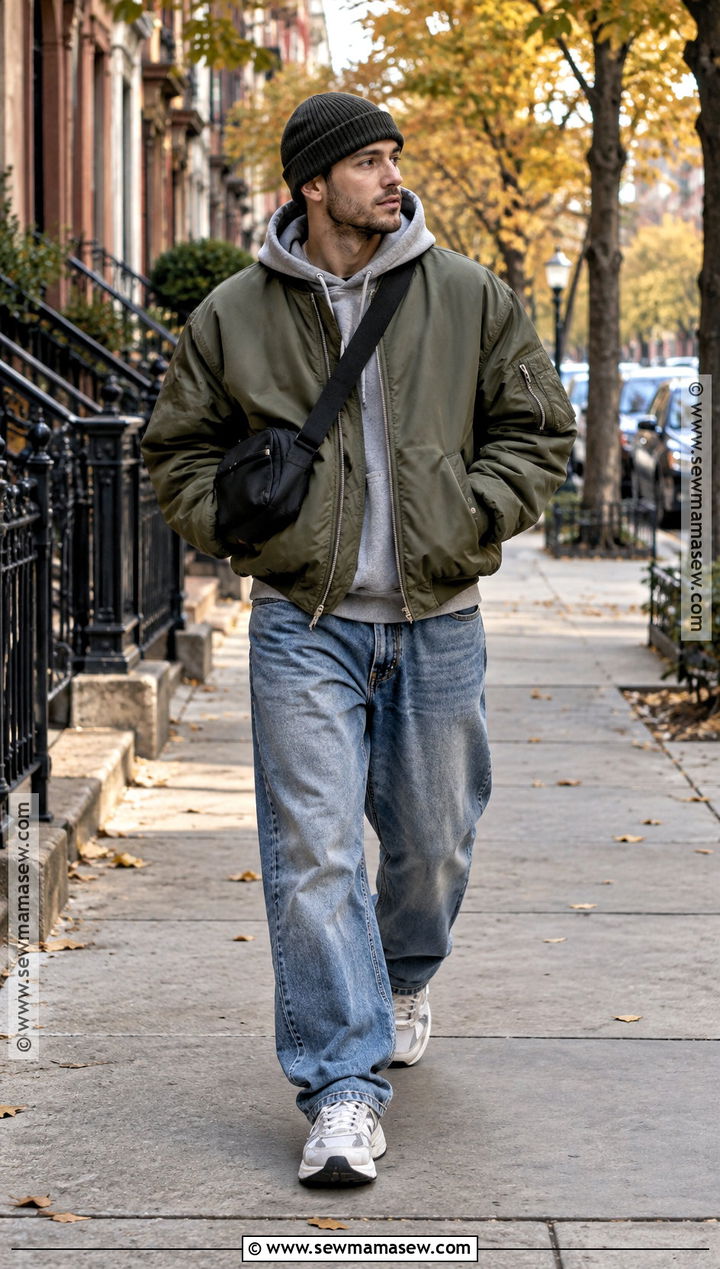 Mens Fall Streetwear Bomber Jacket Outfit - 15 Mens Fall Fashion Streetwear Ideas