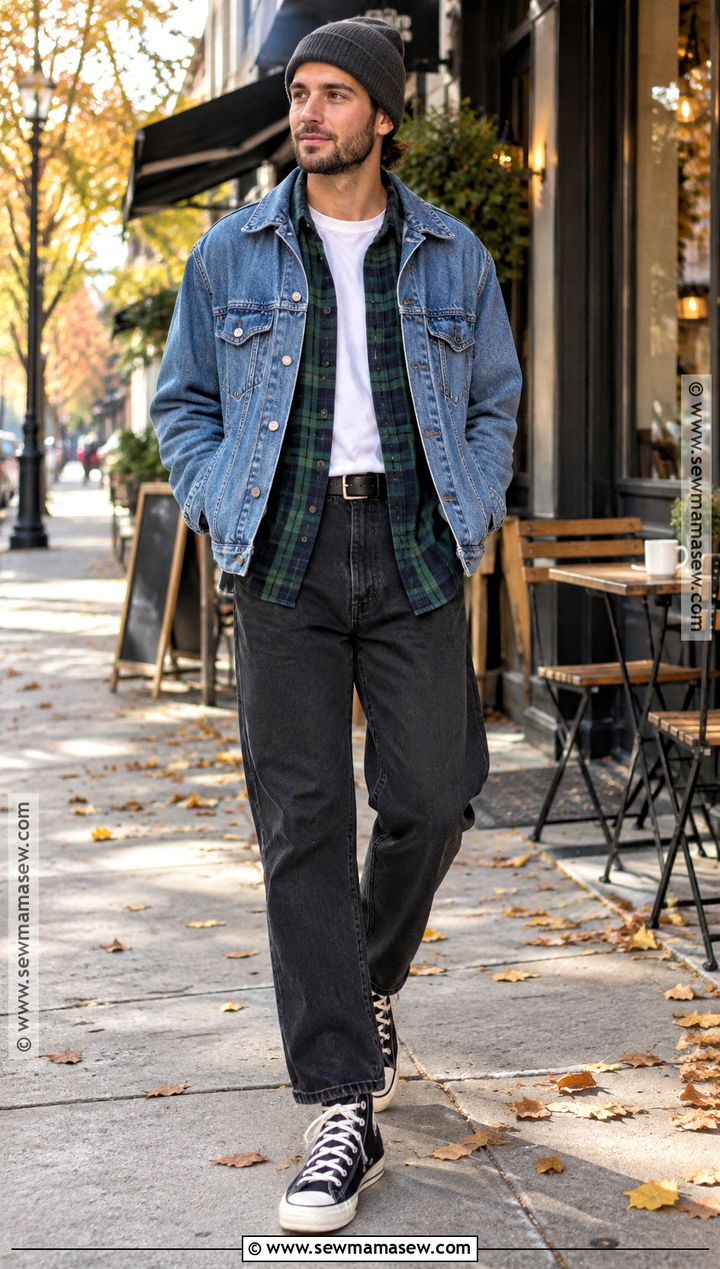 Mens Fall Streetwear Denim Jacket Outfit - 15 Mens Fall Fashion Streetwear Ideas