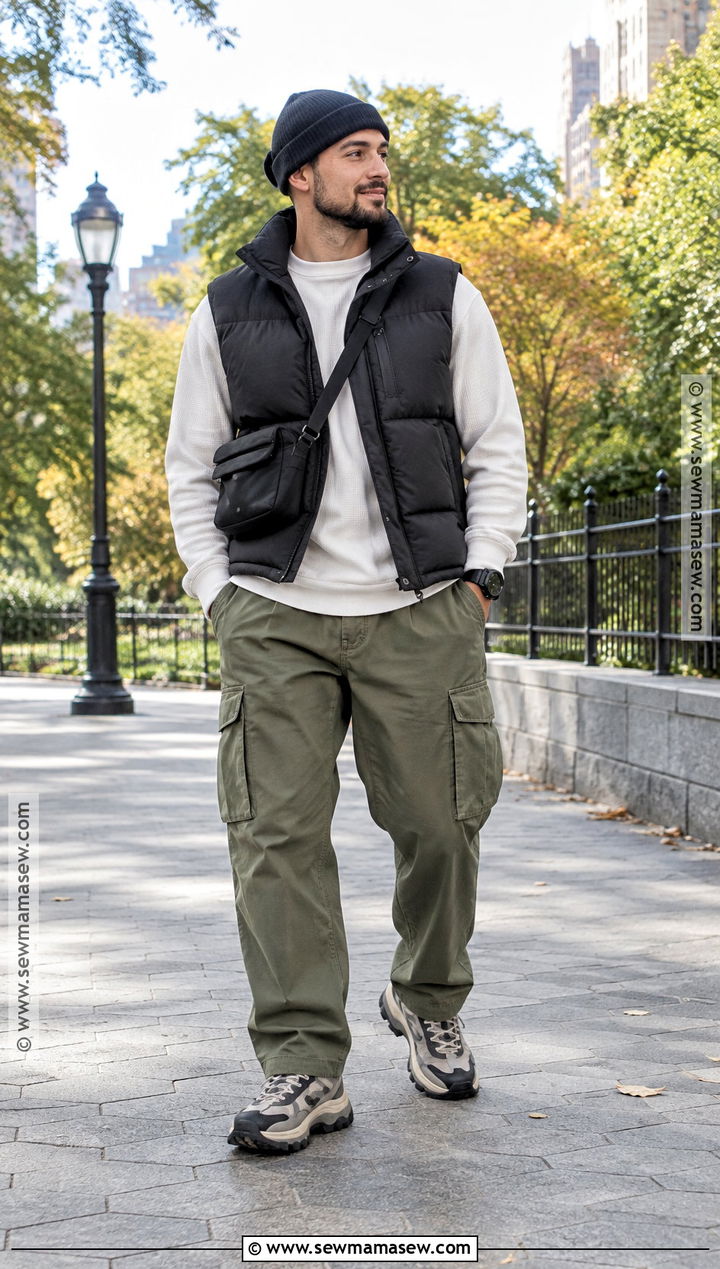 Mens Fall Streetwear Puffer Vest Outfit - 15 Mens Fall Fashion Streetwear Ideas