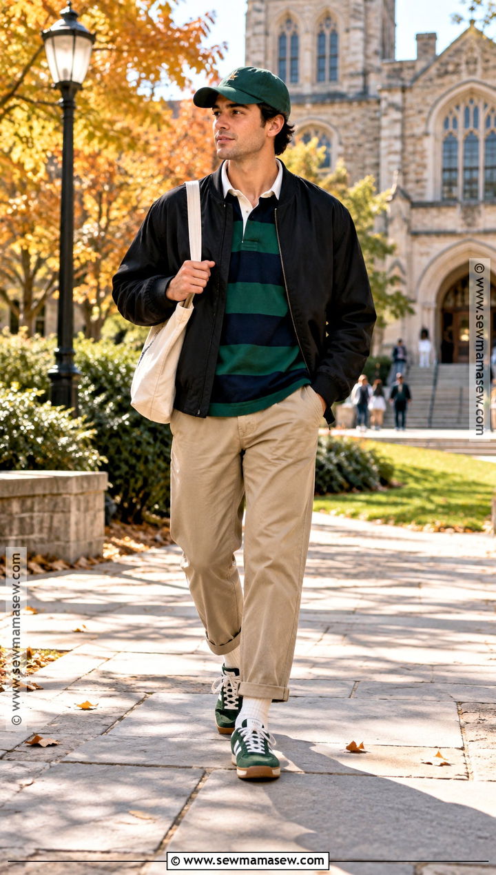 Mens Fall Streetwear Rugby Shirt Outfit - 15 Mens Fall Fashion Streetwear Ideas