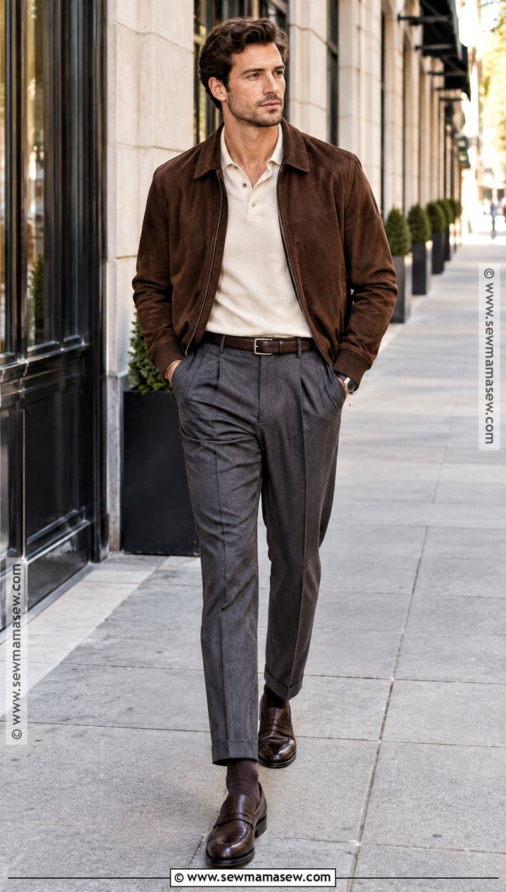Mens Fall Suede Jacket Outfit - 15 guys clothing styles fall