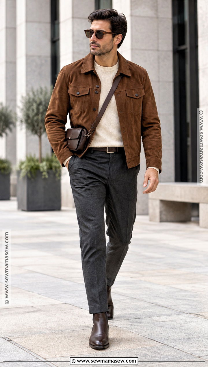 Mens Fall Suede Jacket Outfit - 15 Male Fashion Fall Ideas 2026