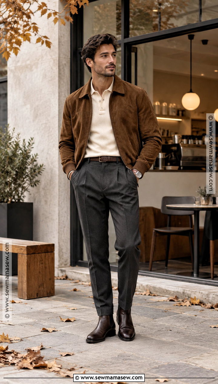 Mens Fall Suede Jacket Outfit - 15 Guy Fit Inspo Fall Ideas