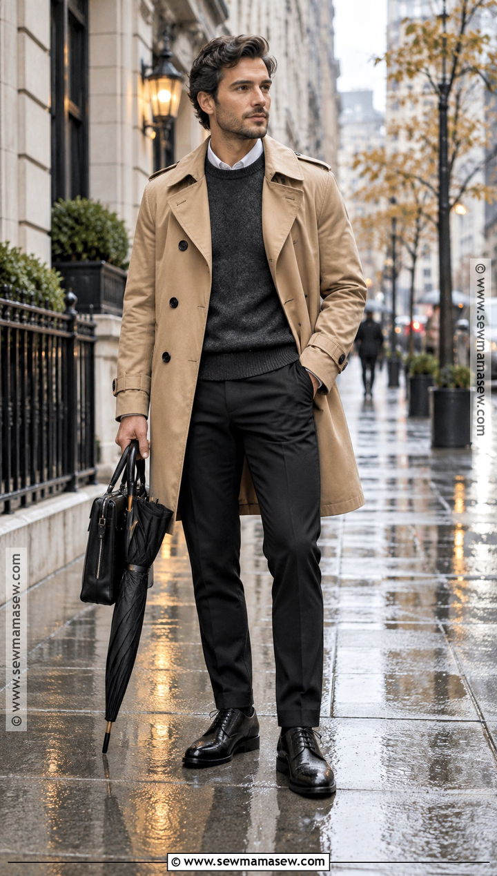 Mens Fall Trench Coat Outfit - 20 fall clothes for men