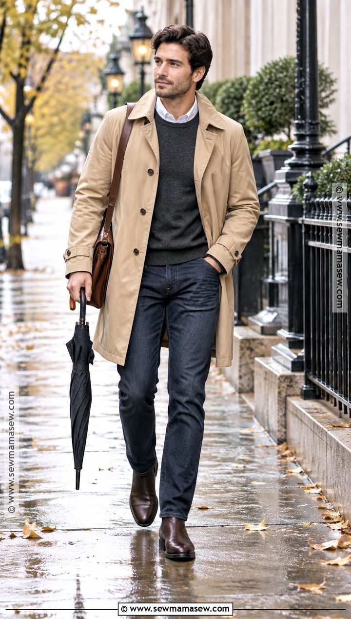 Mens Fall Trench Coat Outfit - 20 fall fashion outfits for men