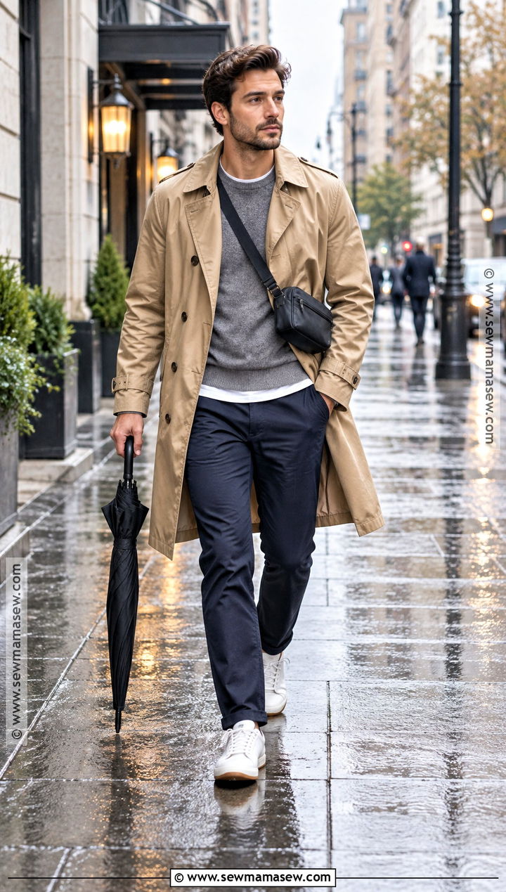 Mens Fall Trench Coat Outfit - 20 Men Fall Style Ideas