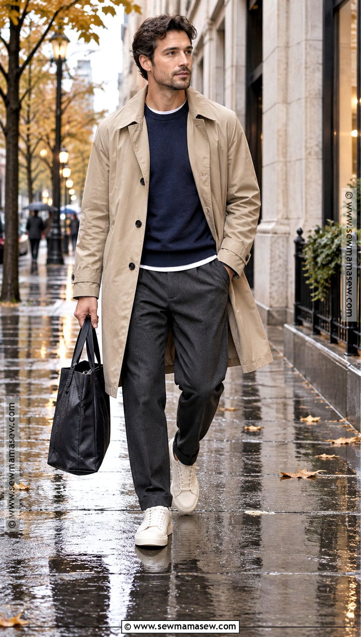 Mens Fall Trench Coat Outfit - 20 outfit inspo fall ideas for men