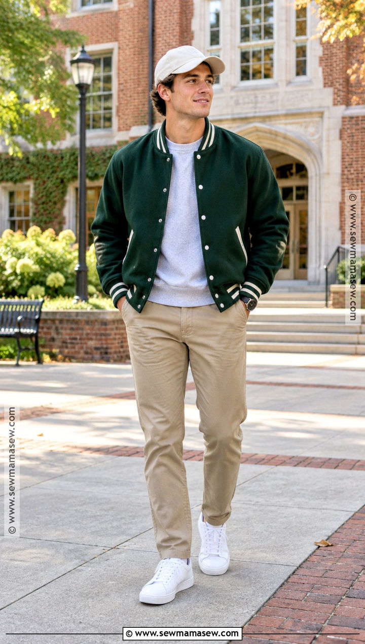 Mens Fall Varsity Jacket Outfit - 20 fall fashion outfits for men