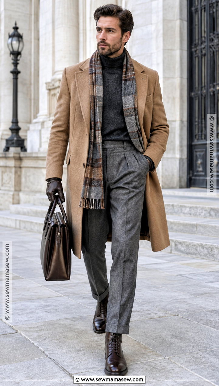 Mens Fall Wool Overcoat Outfit - 20 fall clothes for men