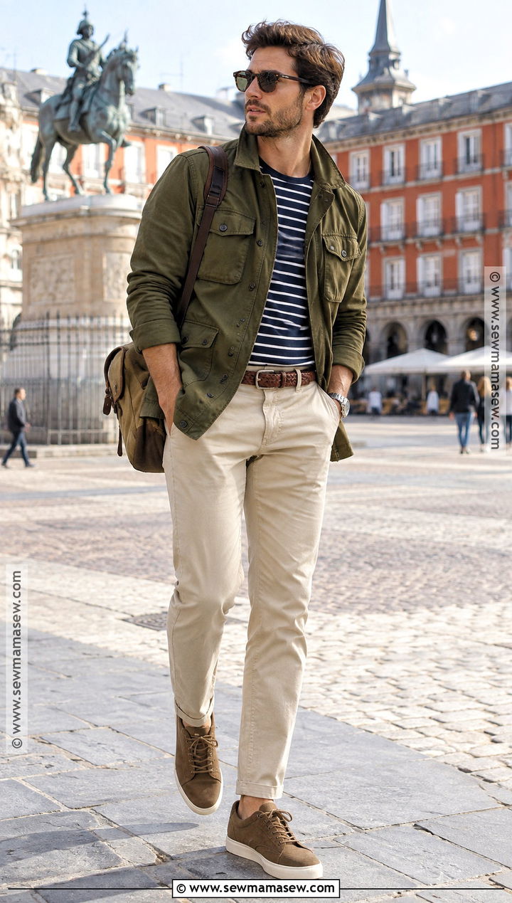 Mens Field Jacket Madrid Fall Outfit - 15 Mens Europe Fall Outfits