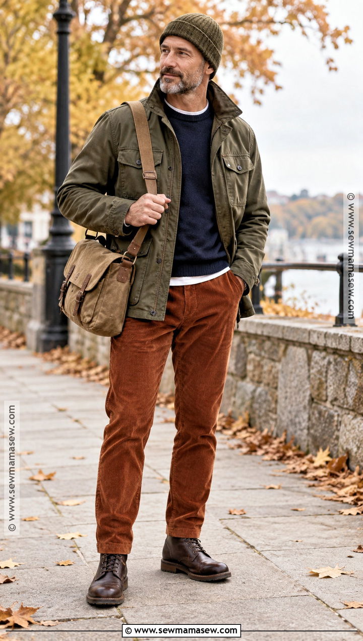 Mens Field Jacket Outfit With Corduroy Pants - 15 Mens Casual Fall Outfits 2026