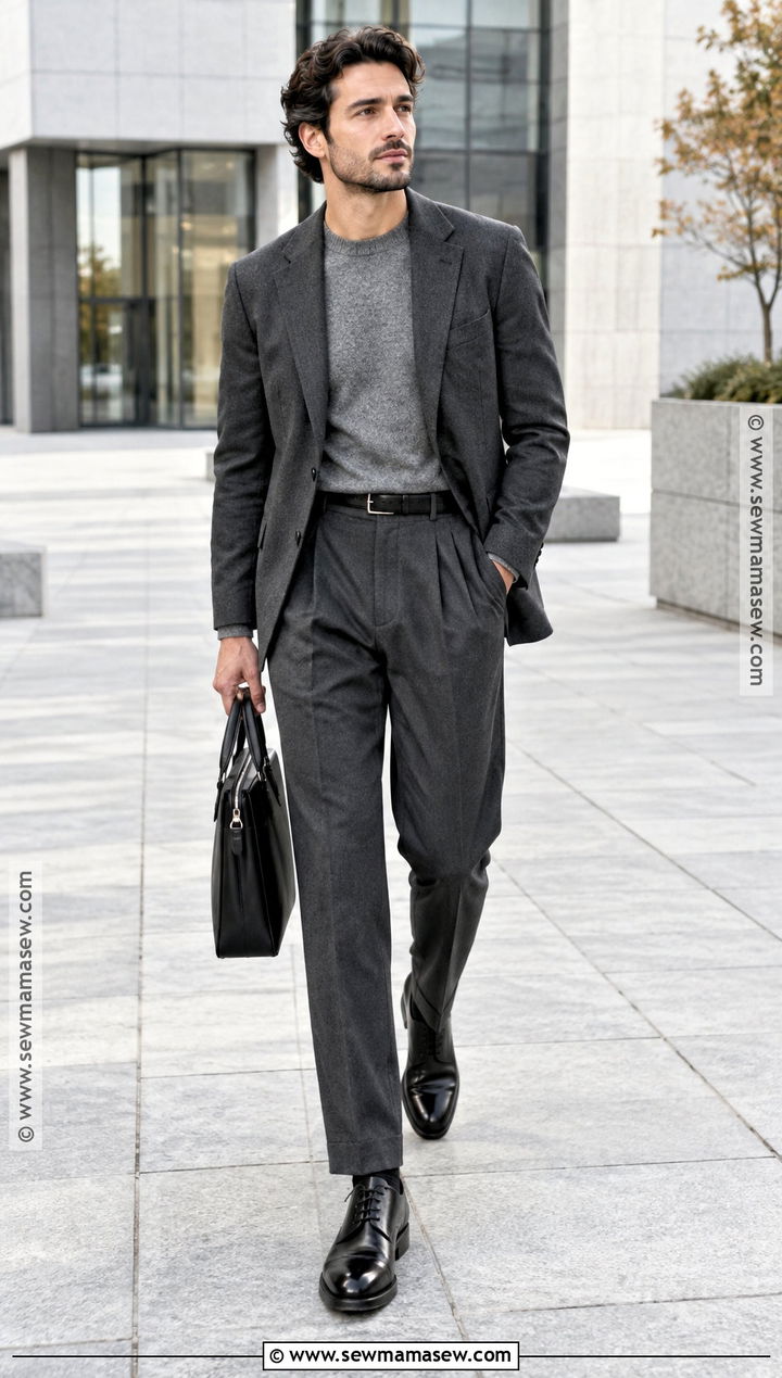 Mens Fitted Blazer and Pleated Trousers Outfit - 15 Fall Outfits 2026 Trends for Men