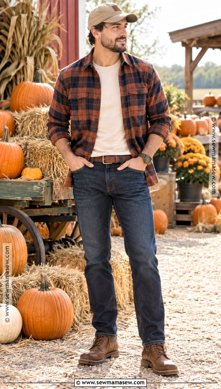 Mens Flannel Shirt Pumpkin Patch Outfit - 20 men pumpkin patch outfit ideas
