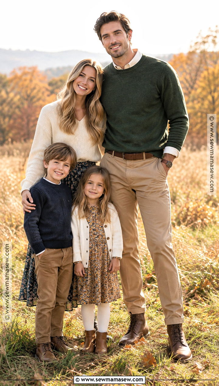 Mens Forest Green Sweater With Tan Pants - 15 mens fall family photo outfit ideas