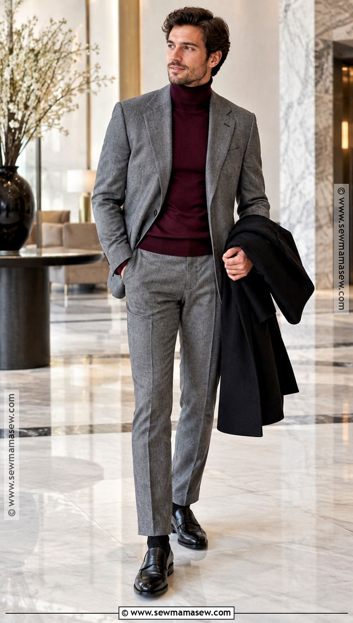Mens Gray Suit Fall Outfit - 25 mens outfits fall