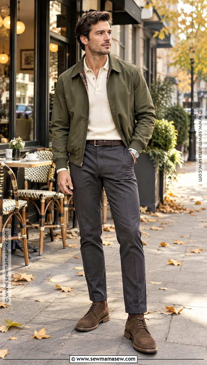 Mens Harrington Jacket With Polo And Chinos - 25 mens clothing styles casual outfits for men autumn 2026