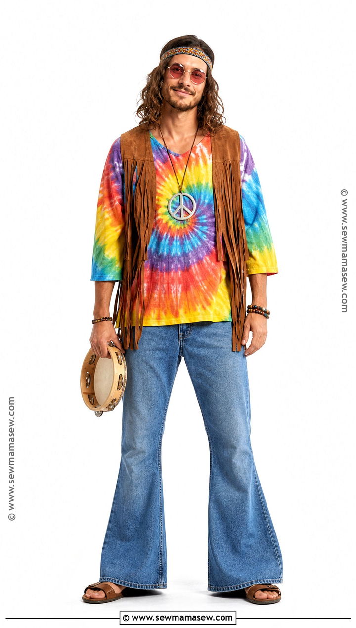 Mens Hippie Costume With Tie Dye Shirt - 45 hippie costume ideas