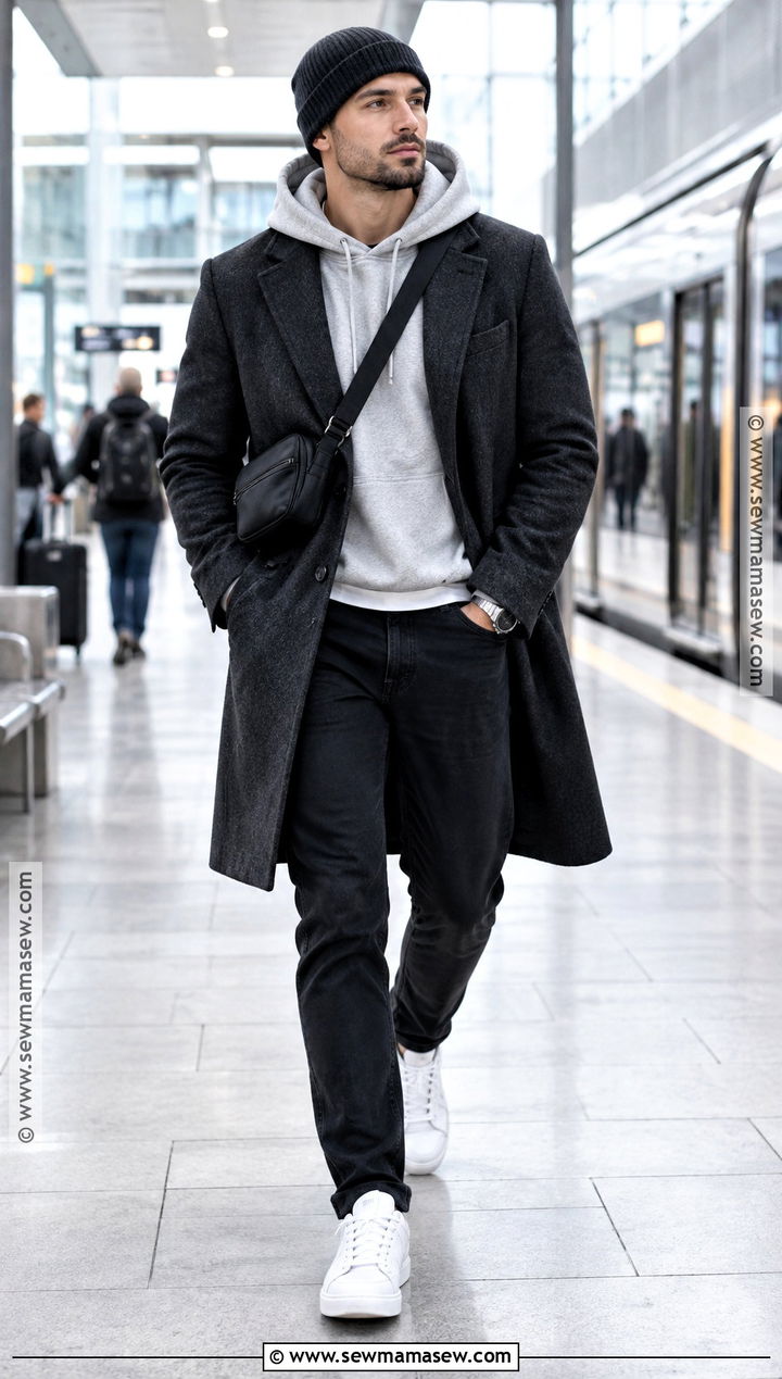 Mens Hoodie And Overcoat Outfit - 15 Mens Fall 2026 Fashion Ideas