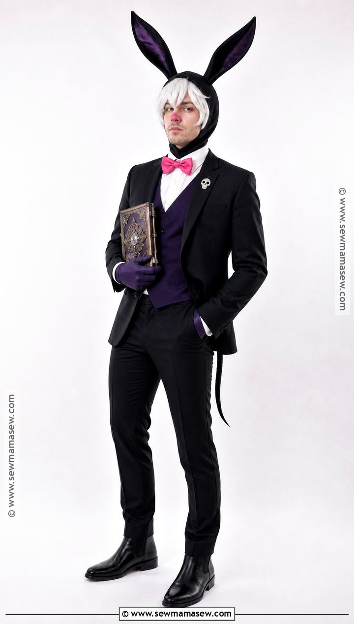 Mens Kuromi Costume With Black Suit - 40 kuromi costume ideas