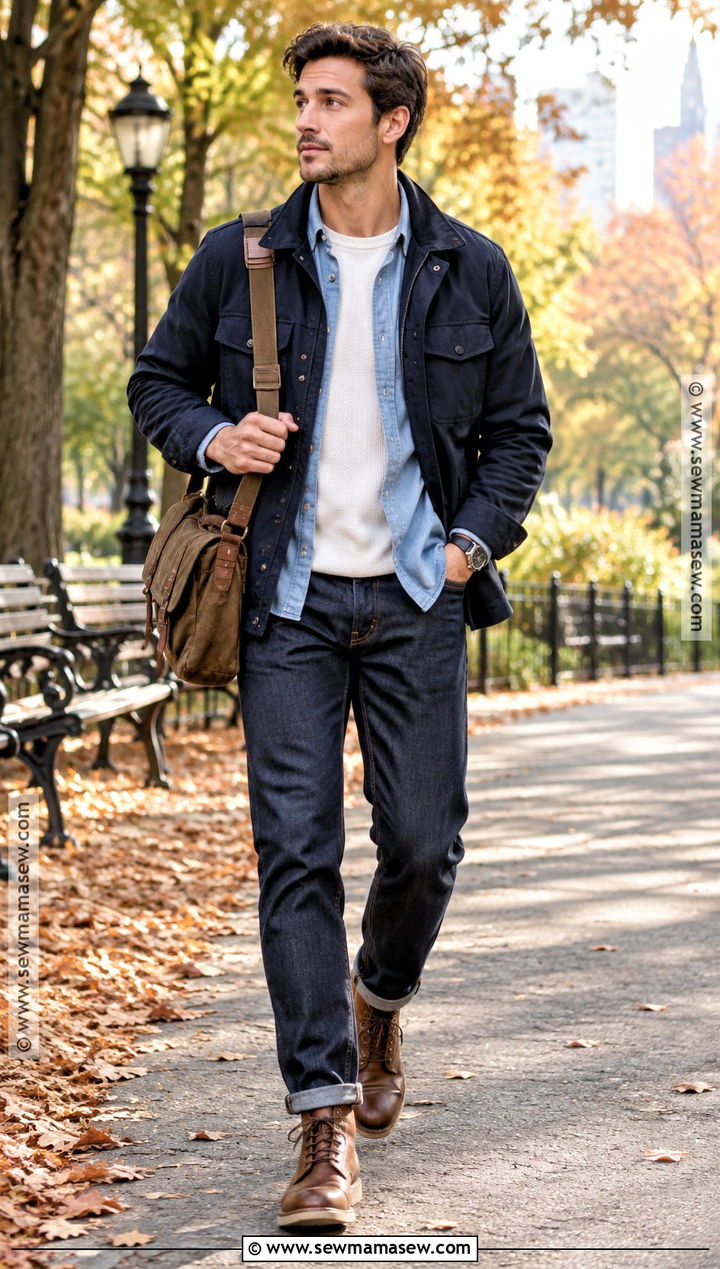 Mens Layered Shirt And Jacket Outfit - 15 Mens Fall 2026 Fashion Ideas