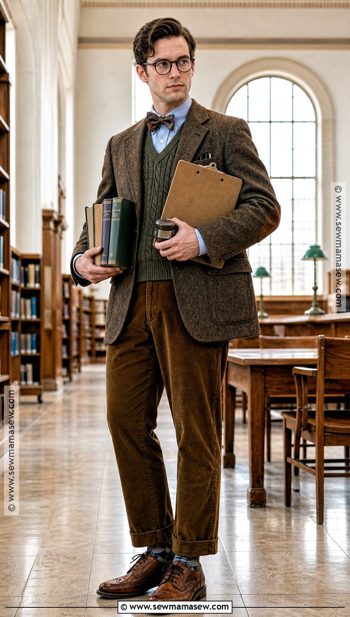 Mens Librarian Costume With Tweed Jacket - 30 librarian costume ideas