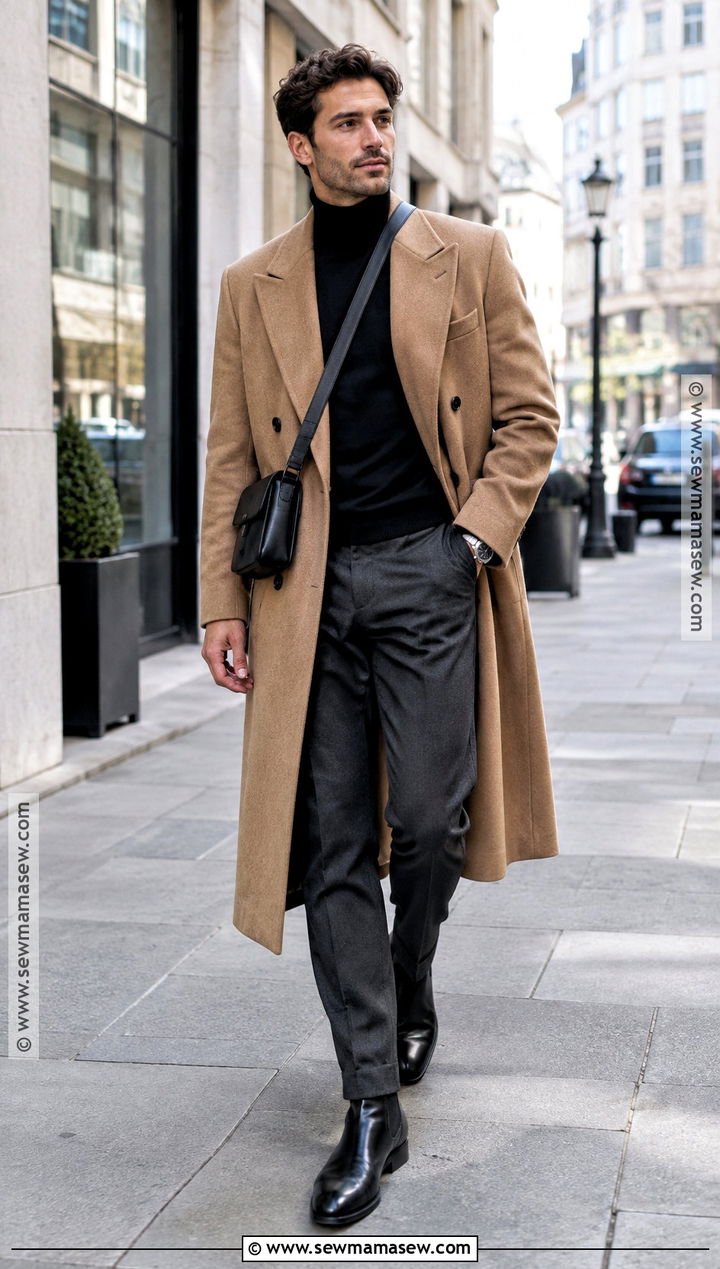 Mens Long Coat And Turtleneck Outfit - 15 Mens Fall 2026 Fashion Ideas