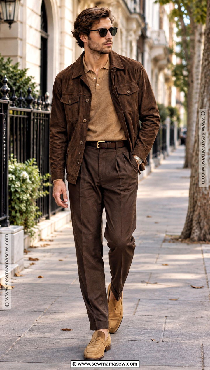 Mens Monochrome Brown Fall Outfit - 25 mens fall fashion ideas
