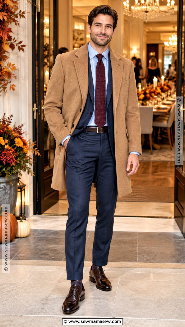 Mens Navy Suit Thanksgiving Outfit - 25 Men Thanksgiving Outfit Ideas
