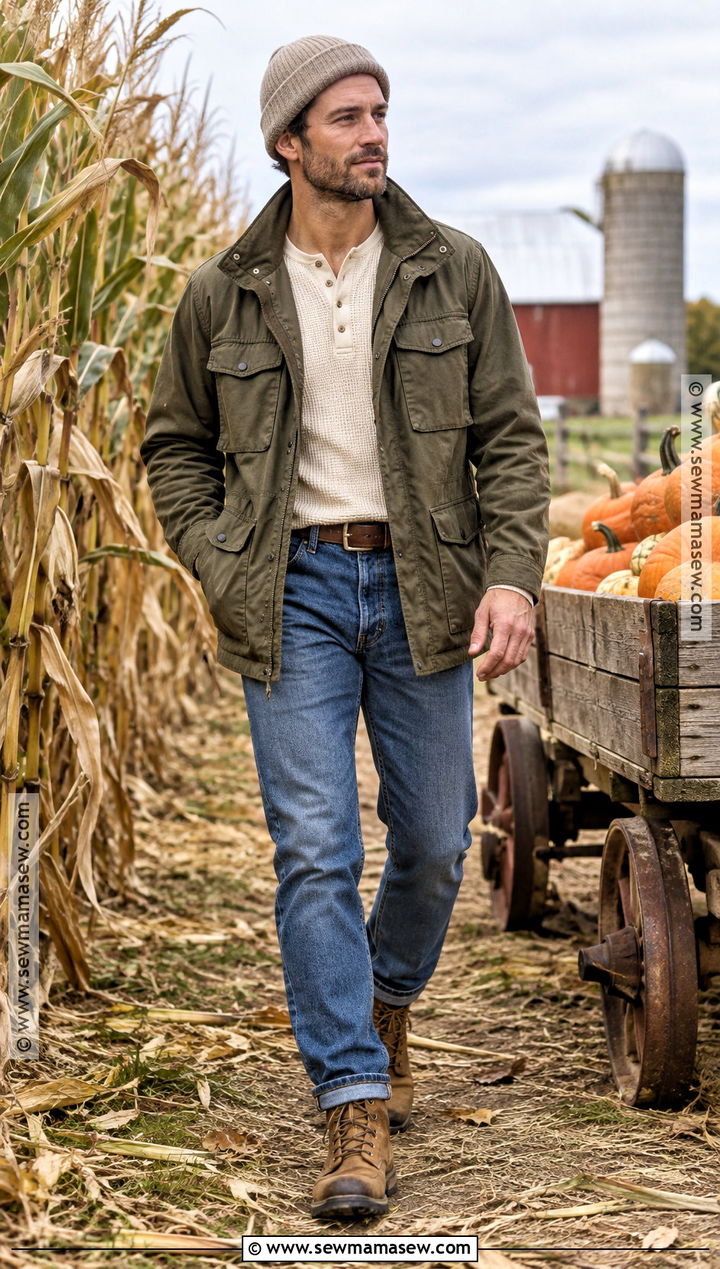 Mens Olive Green Pumpkin Patch Outfit - 20 men pumpkin patch outfit ideas