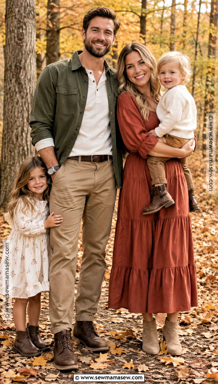Mens Olive Overshirt With Khaki Chinos - 15 mens fall family photo outfit ideas