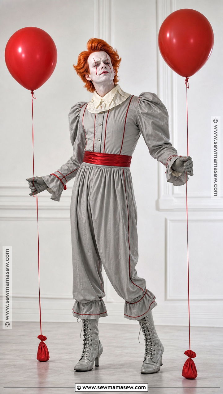 Mens Pennywise Halloween Costume With Vintage Clown Details - 35 it halloween costumes