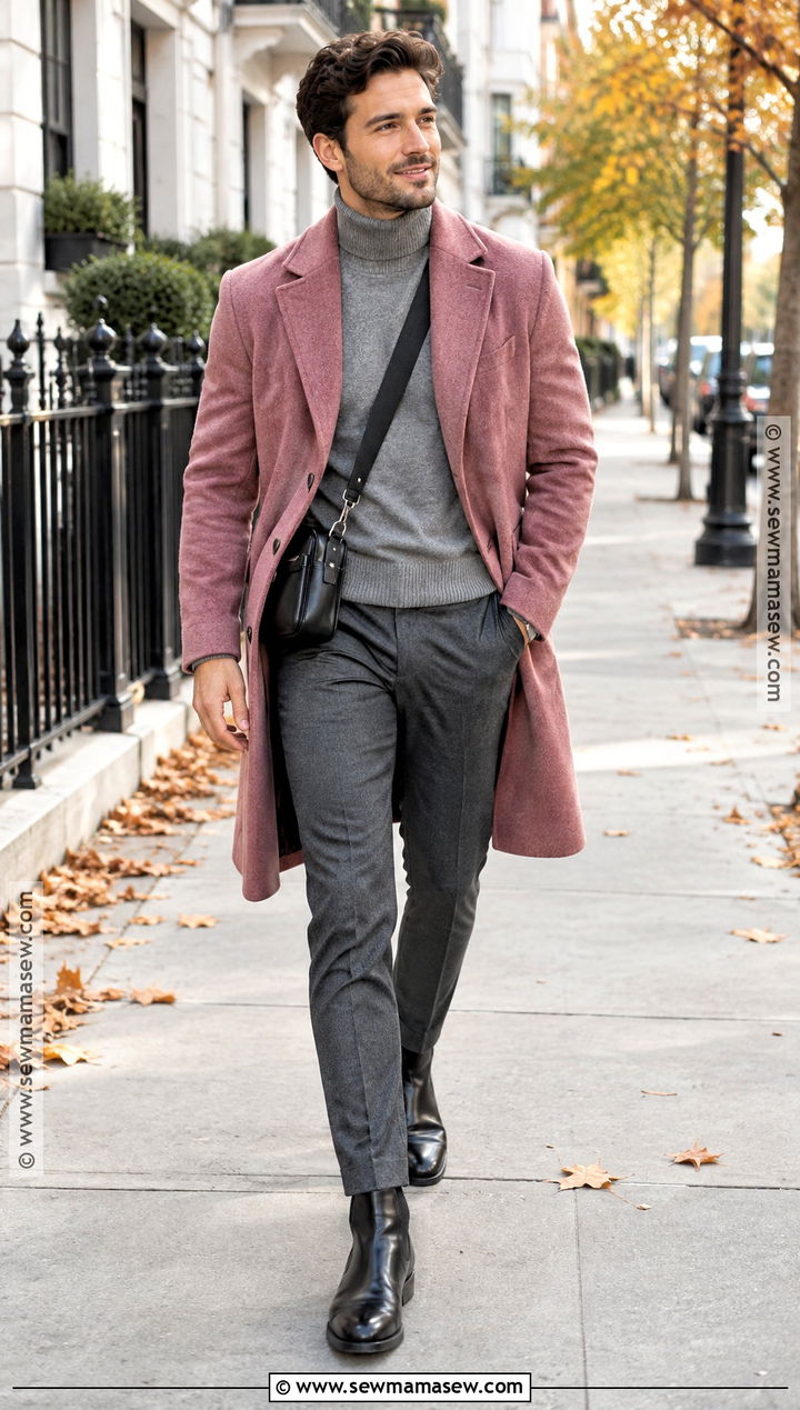 Mens Pink Overcoat Outfit - 15 fall 2026 mens fashion trends