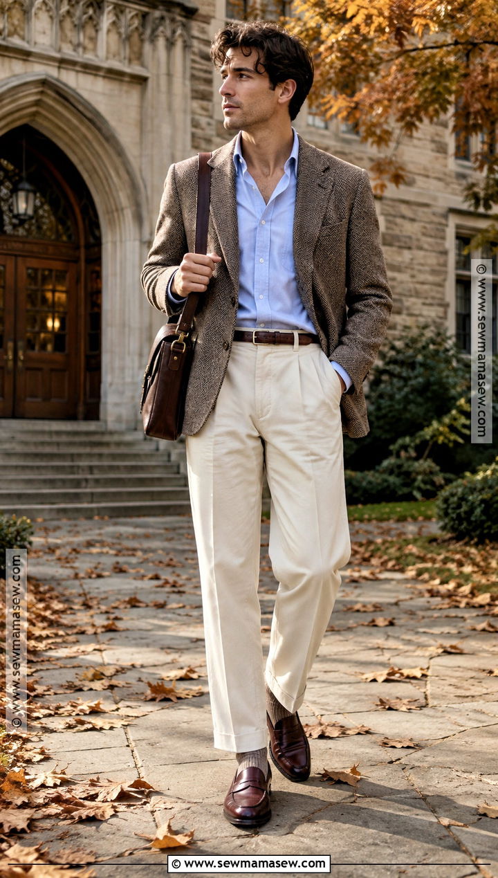 Mens Preppy Blazer Fall Outfit - 15 Fall Aesthetic Mens Outfits