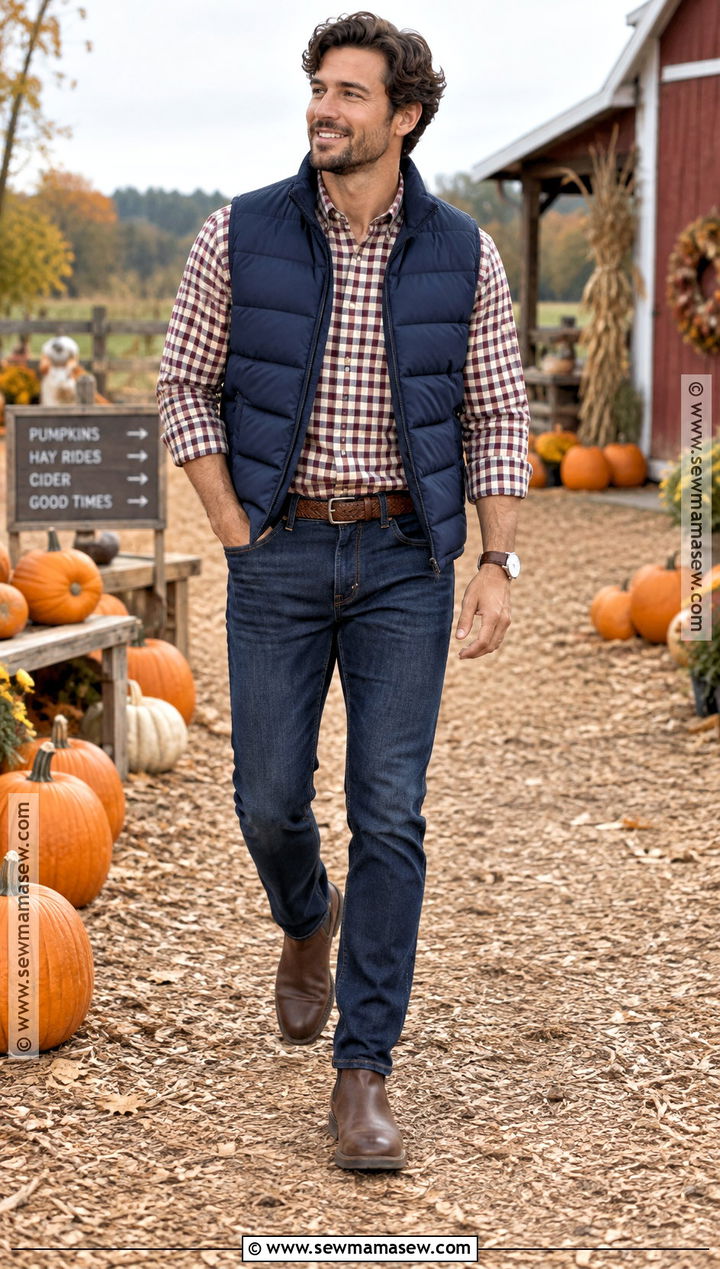 Mens Puffer Vest Pumpkin Patch Outfit - 20 men pumpkin patch outfit ideas