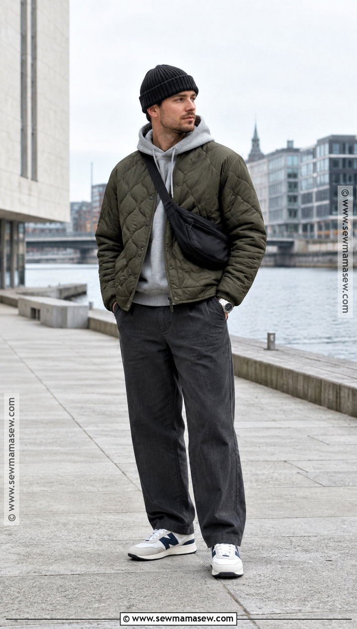 Mens Quilted Jacket Copenhagen Fall Outfit - 15 Mens Europe Fall Outfits