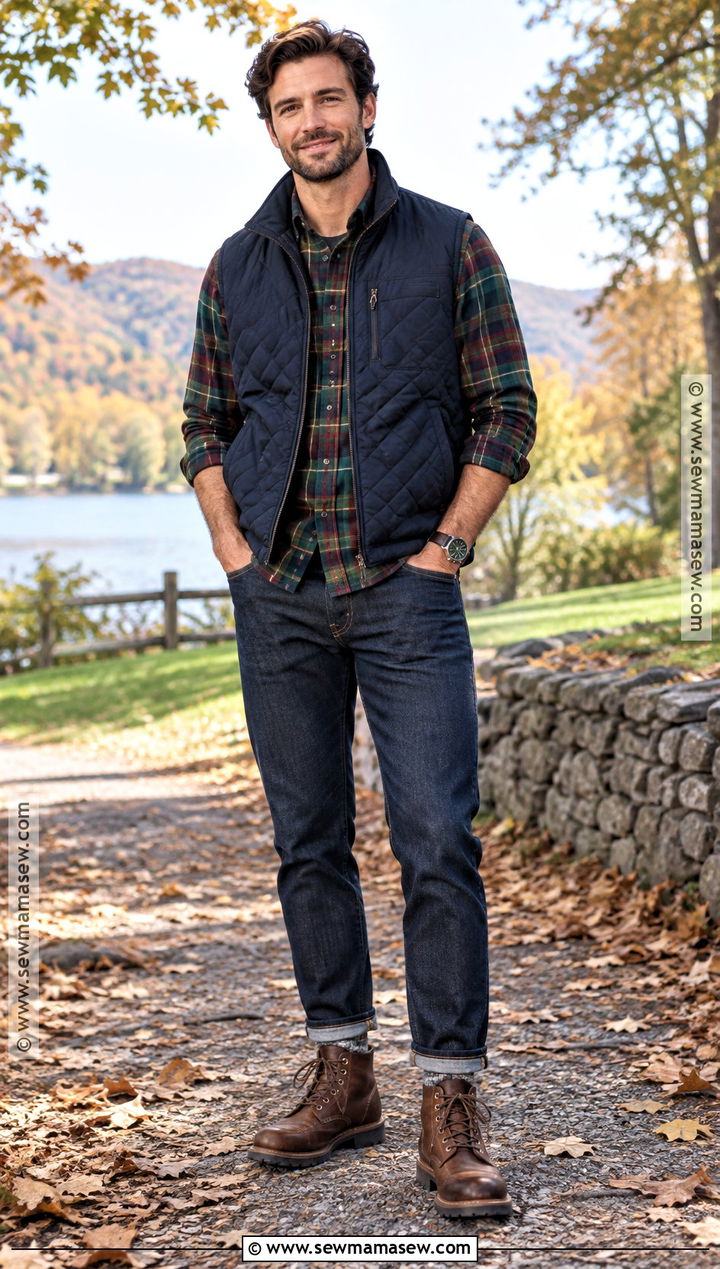 Mens Quilted Vest Fall Outfit - 25 mens outfits fall