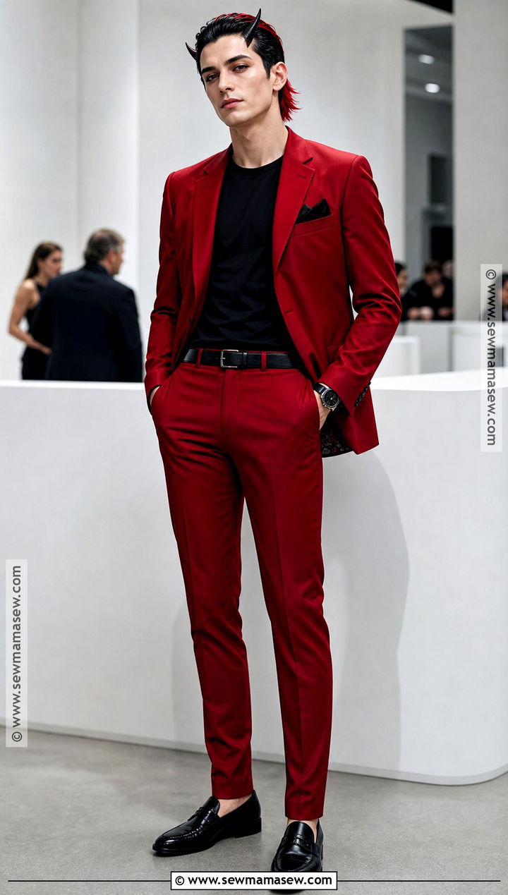 Mens Red Demon Outfit With Suit - 30 demon outfit ideas
