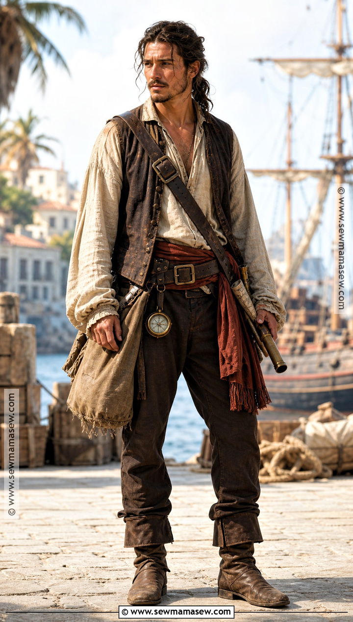 Mens Rugged Pirate Costume - 35 pirate costumes