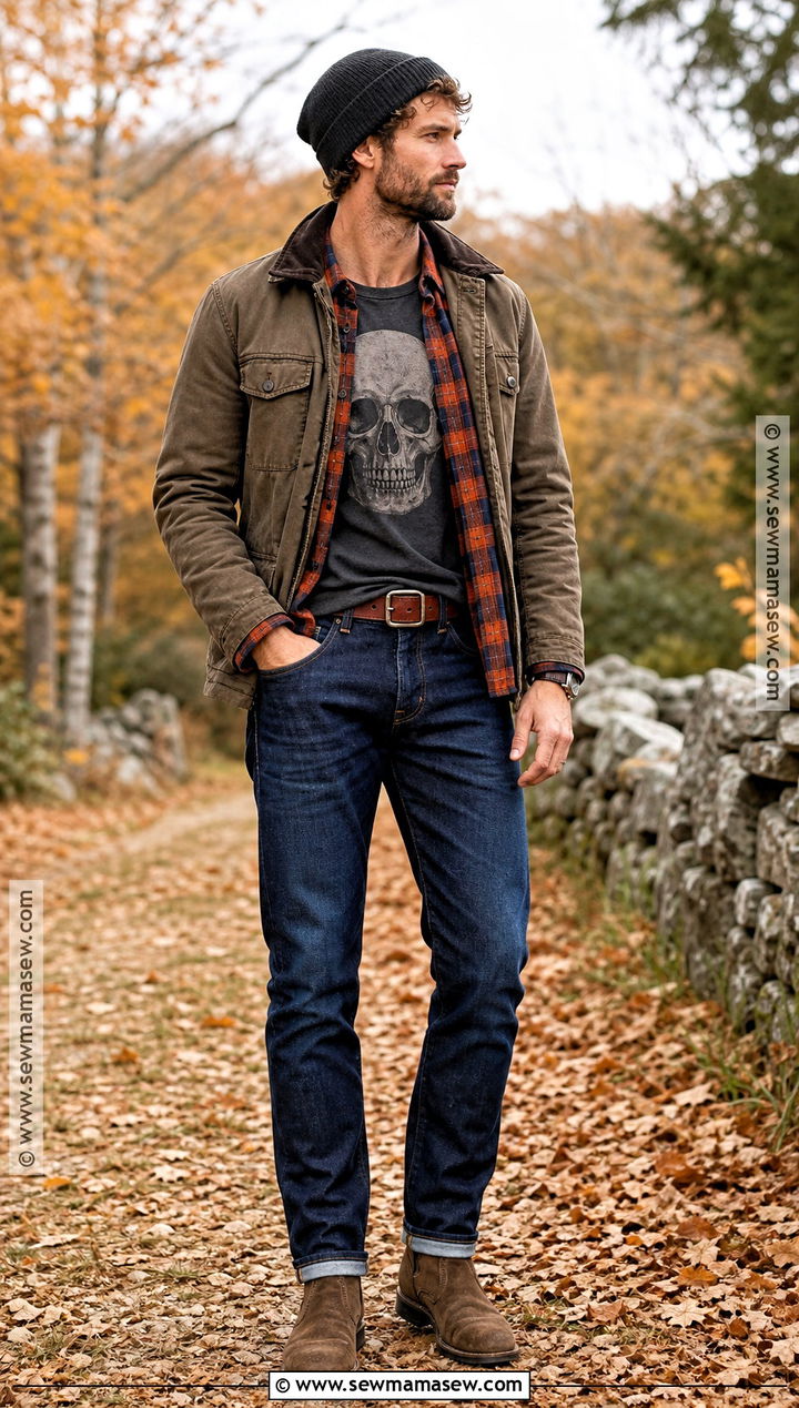 Mens Skull Halloween Shirt Outfit - 40 halloween shirts