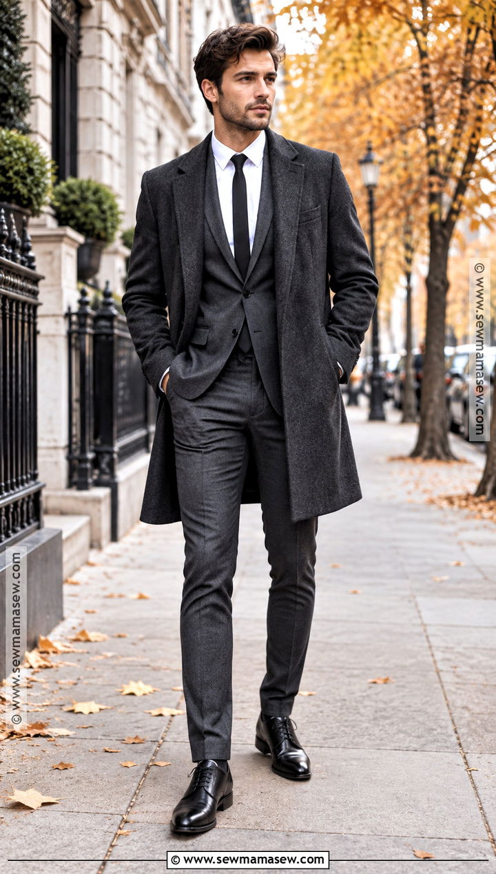 Mens Slim Suit And Tie Fall Outfit - 15 2026 Fall Fashion Trends for Men