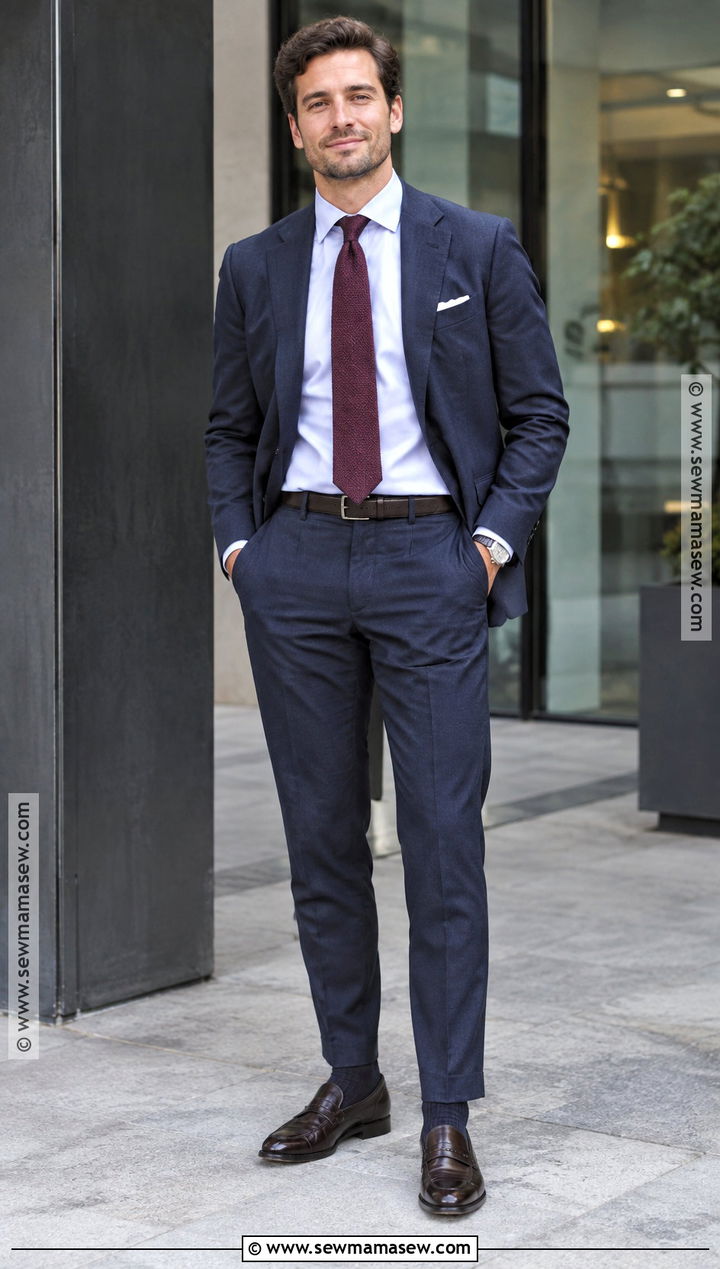 Mens Suit and Knit Tie Fall Outfit - 15 Fall Outfits 2026 Trends for Men