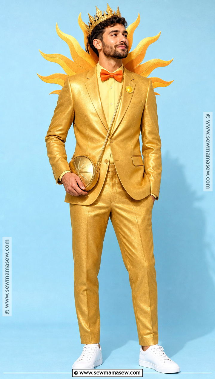 Mens Sun Costume With Gold Suit - 35 sun costume ideas