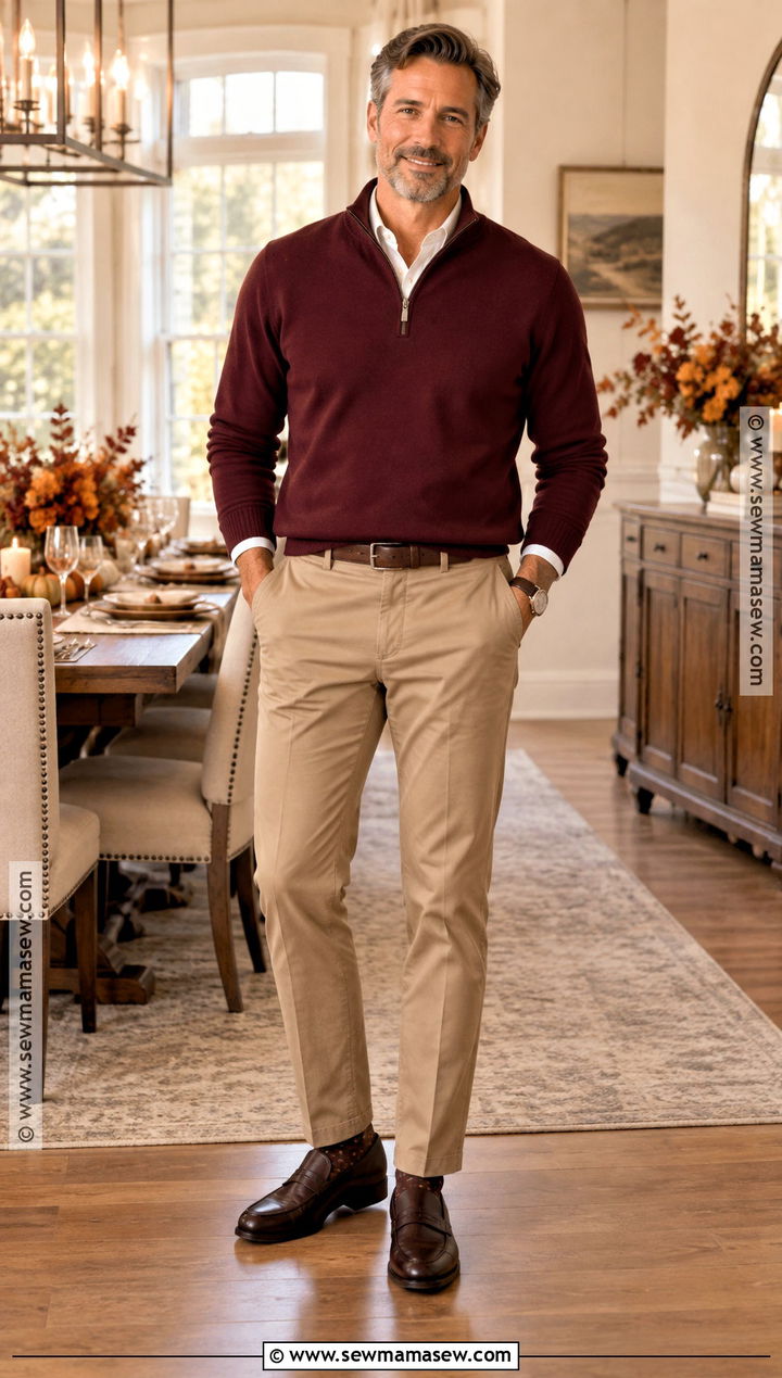 Mens Thanksgiving Quarter Zip Outfit - 20 man thanksgiving outfit ideas