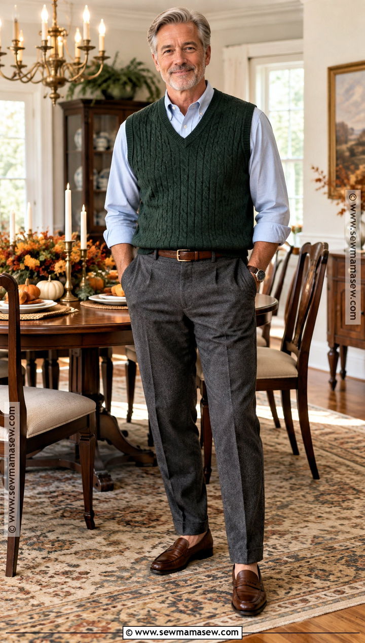 Mens Thanksgiving Sweater Vest Outfit - 20 man thanksgiving outfit ideas